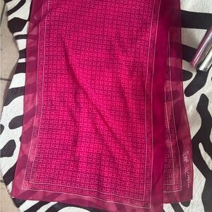 EFFY Hemation Pink Scarf with Signature Pattern